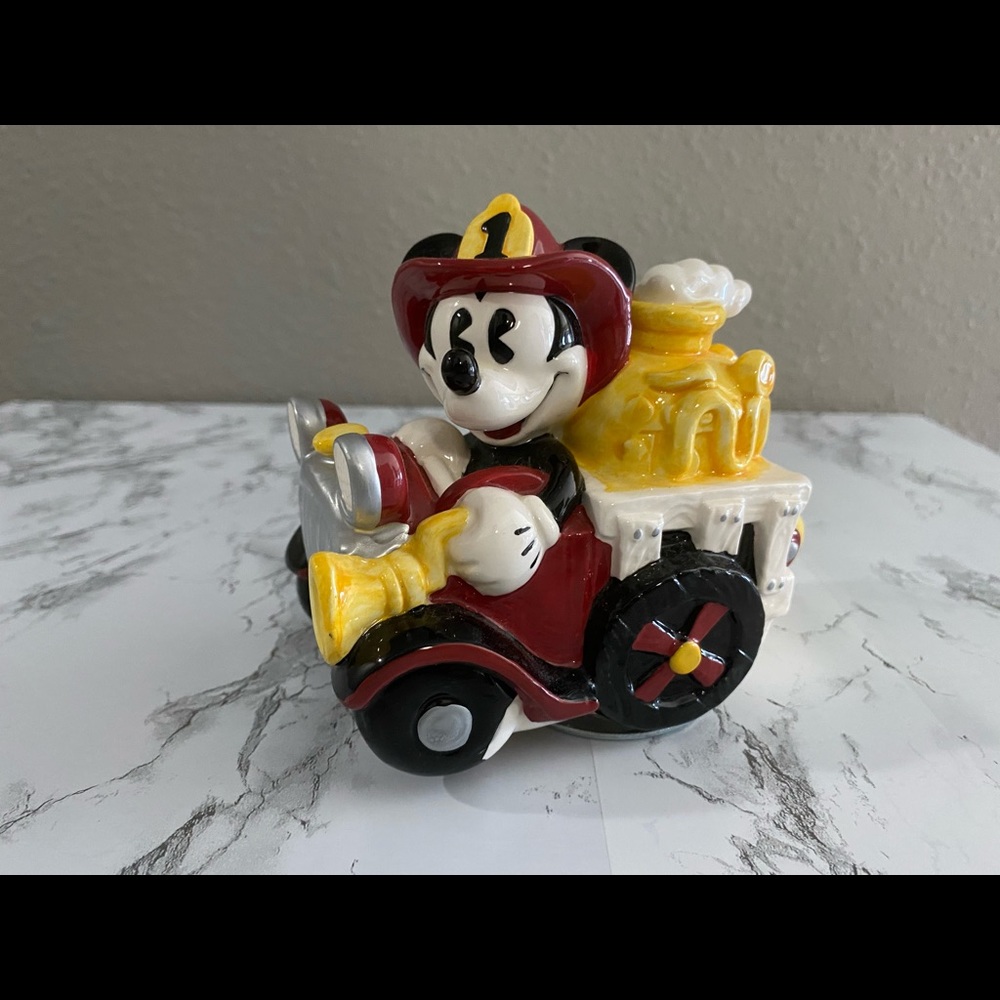 Enesco Mickey Mouse fire truck.